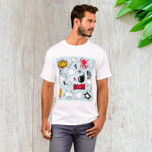 Camiseta Arte pop de explosión de historietas retro
