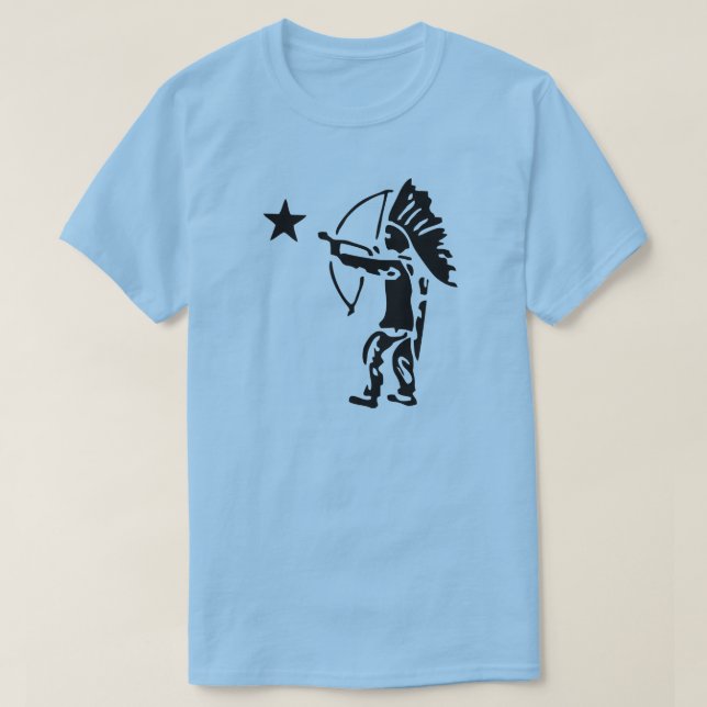 Camiseta Arte pop de flecha y reverencia de estrella del no (Diseño del anverso)