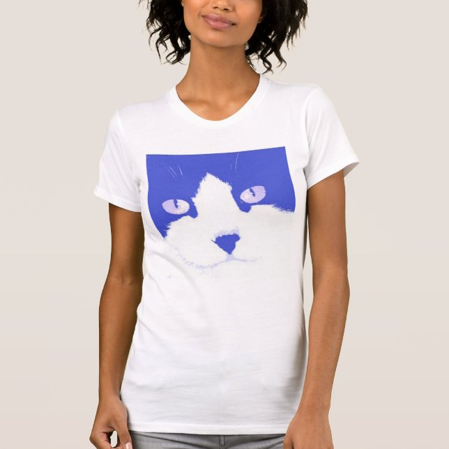 Camiseta Arte pop de gato (Anverso)