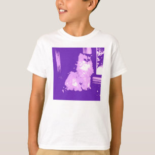 Camiseta Arte pop de gato de pelo largo
