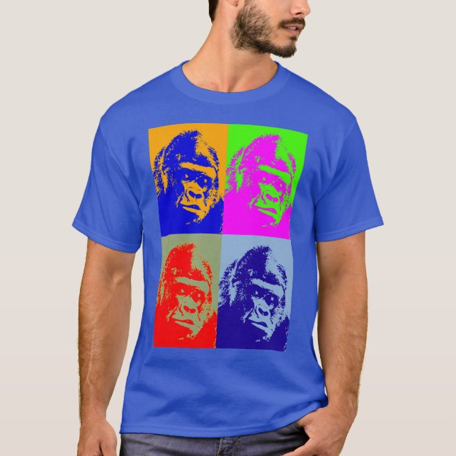 Camiseta Arte pop de gorila (Anverso)