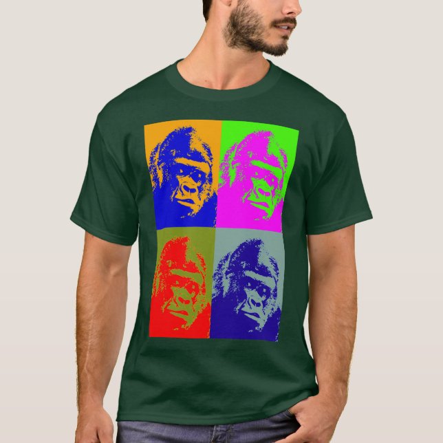 Camiseta Arte pop de gorila (Anverso)