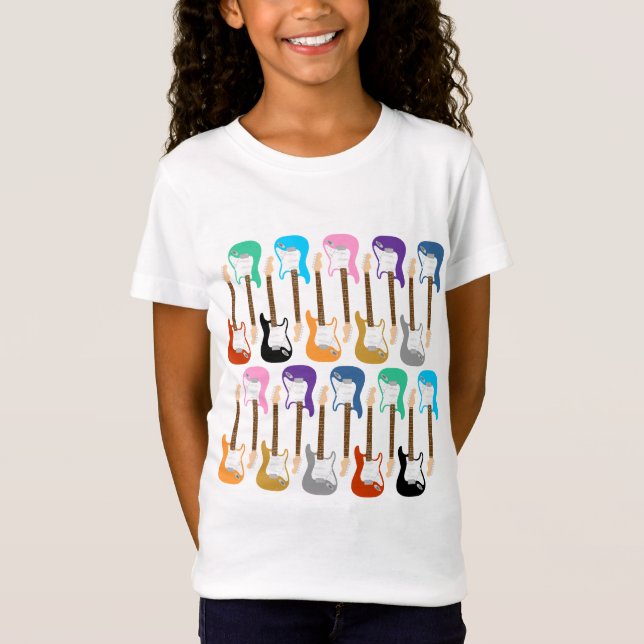 Camiseta Arte pop de la guitarra eléctrica (Anverso)