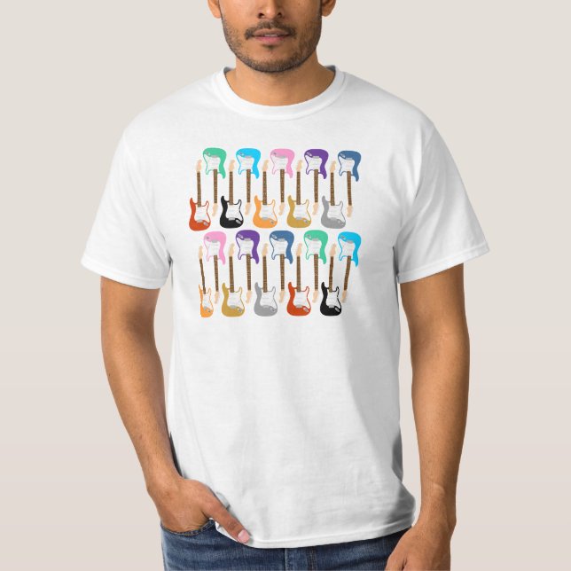 Camiseta Arte pop de la guitarra eléctrica (Anverso)