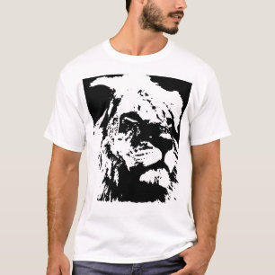 Camiseta Arte pop de león blanco y negro