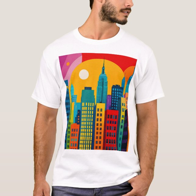Camiseta Arte Pop de Nueva York (Anverso)