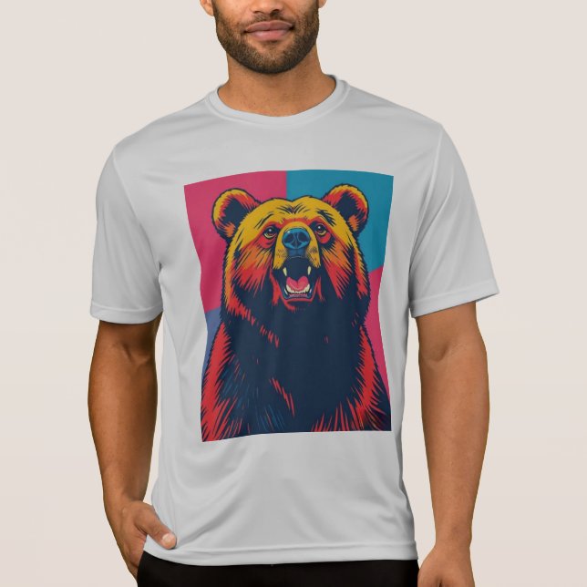 Camiseta Arte pop de oso pardo (Anverso)