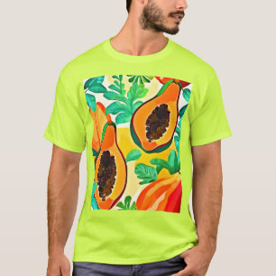 Camiseta Arte Pop de Papaya Tropical