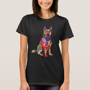 Camiseta Arte Pop De Pastor Alemán Para Dueños De Perros Y