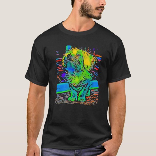Camiseta Arte pop de perro maltés (Anverso)