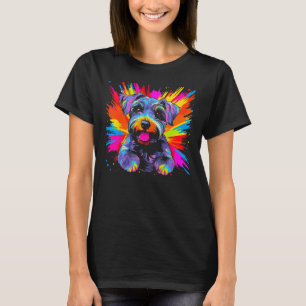 Camiseta Arte pop de perro Schnauzer