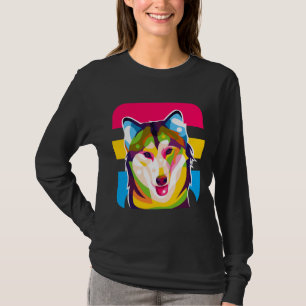 Camiseta Arte pop de perros Husky Siberiano