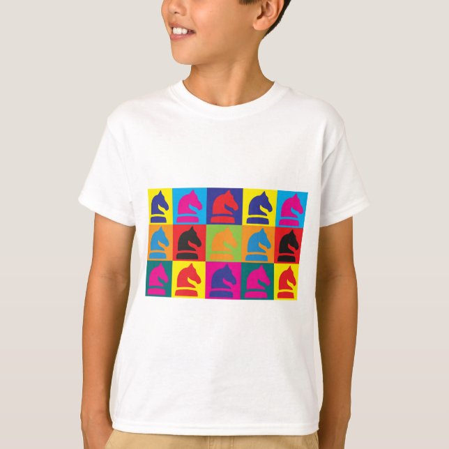 Camiseta Arte pop del ajedrez (Anverso)