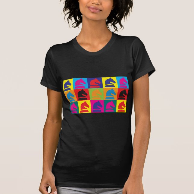 Camiseta Arte pop del ajedrez (Anverso)