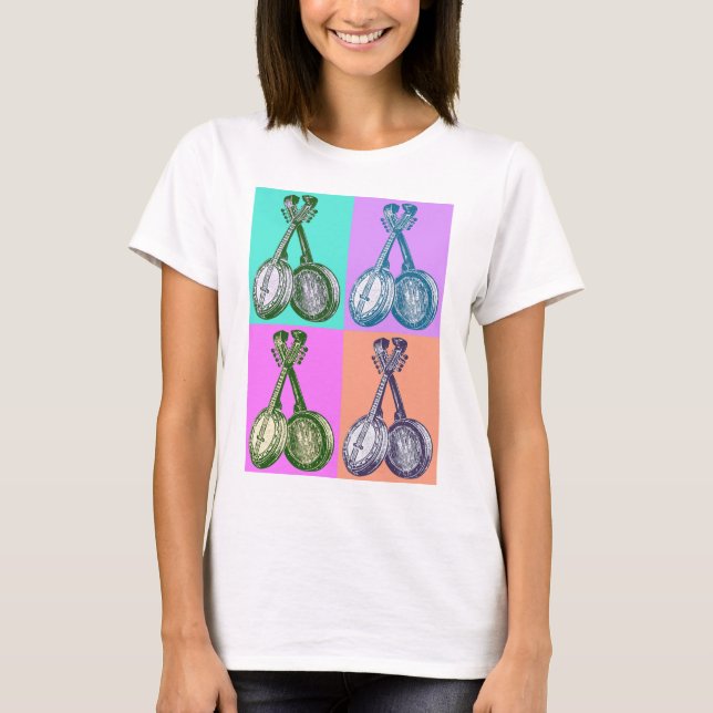 Camiseta Arte pop del banjo (Anverso)