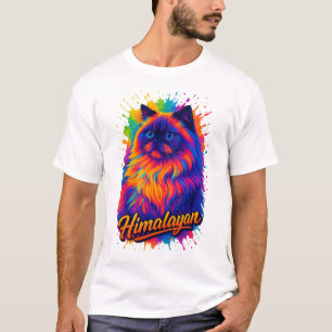 Camiseta Arte pop del gato himalayo - arte callejero colori