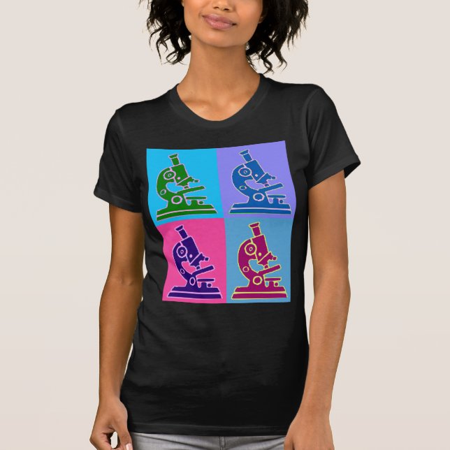 Camiseta Arte pop del microscopio (Anverso)