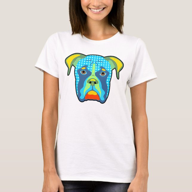 Camiseta Arte pop del modelo del boxeador (Anverso)