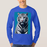 Arte pop del tigre blanco - Gato salvaje fuerte y