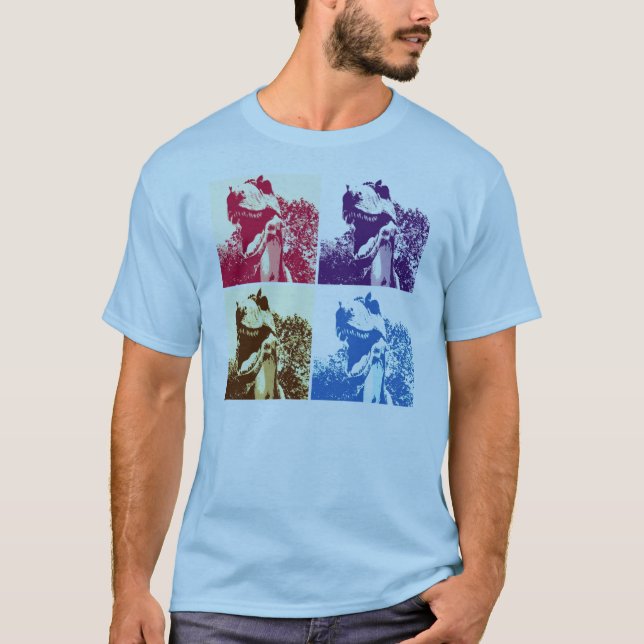 Camiseta Arte Pop Dinosaurio T-Rex (Anverso)