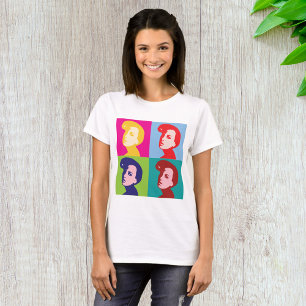 Camiseta Arte pop femenino retro