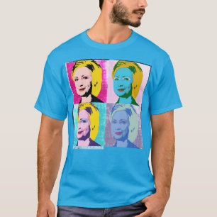 Camiseta arte pop hillary 2016 - -