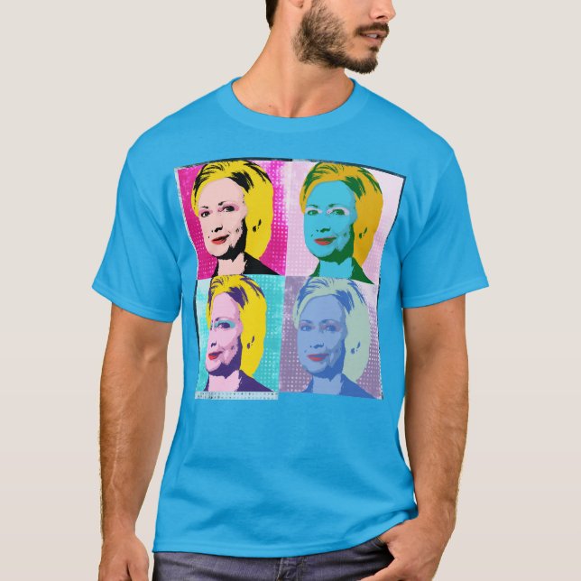 Camiseta arte pop hillary 2016 - - (Anverso)