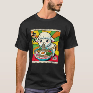 Camiseta Arte Pop Japonés Sello Postal Cordero Oveja Carner