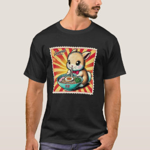 Camiseta Arte Pop Japonés Sello Postal Cute Leveret Liebre