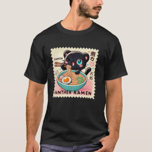 Camiseta Arte Pop Japonés Sello Postal Fideos Pantera Ram