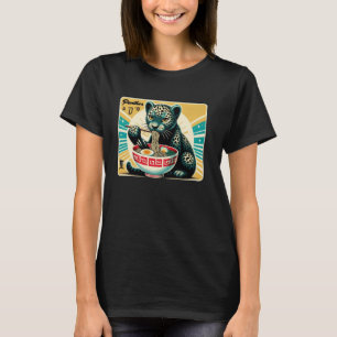 Camiseta Arte Pop Japonés Sello Postal Fideos Pantera Ram