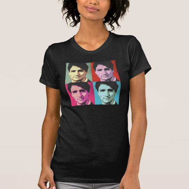 Camiseta Arte pop Justin Trudeau - del mismo tamaño - .png (Anverso)