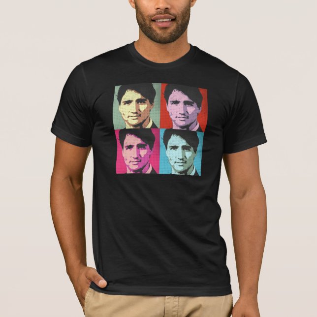 Camiseta Arte pop Justin Trudeau - del mismo tamaño - .png (Anverso)