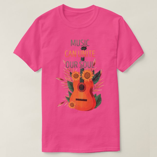 Camiseta Arte pop - La música puede unir nuestro alma - gir (Diseño del anverso)