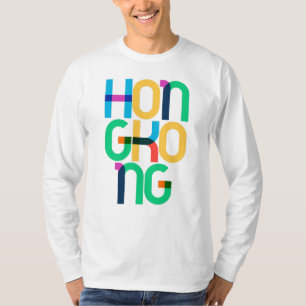 Camiseta Arte Pop Letras Hong Kong China