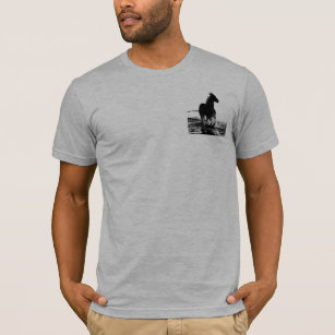 Camiseta Arte pop moderno de doble lado que corre a caballo