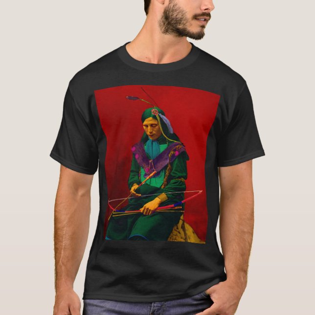 Camiseta Arte pop nativo americano de Cherokee (Anverso)