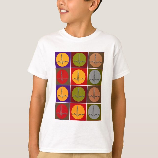 Camiseta Arte pop QRS cardíaco (Anverso)