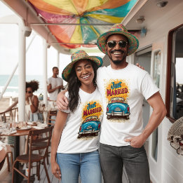 Camiseta Arte pop recién casado