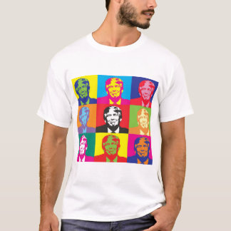 Camiseta Arte Pop Retro de Donald Trump Cuadrícula Gráfica