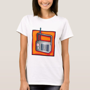 Camiseta Arte Pop Retro de los 80 Radio Vibrante Vintage
