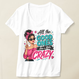Camiseta Arte Pop Retro Diseño de Cita Divertida y Loca