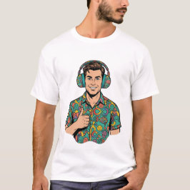 Camiseta Arte Pop Retro Neurodiversidad Pulgar Arriba Hombr