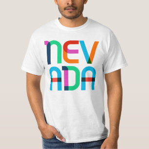 Camiseta Arte Pop Retro Vintage Nevada Colorido Tipo de los