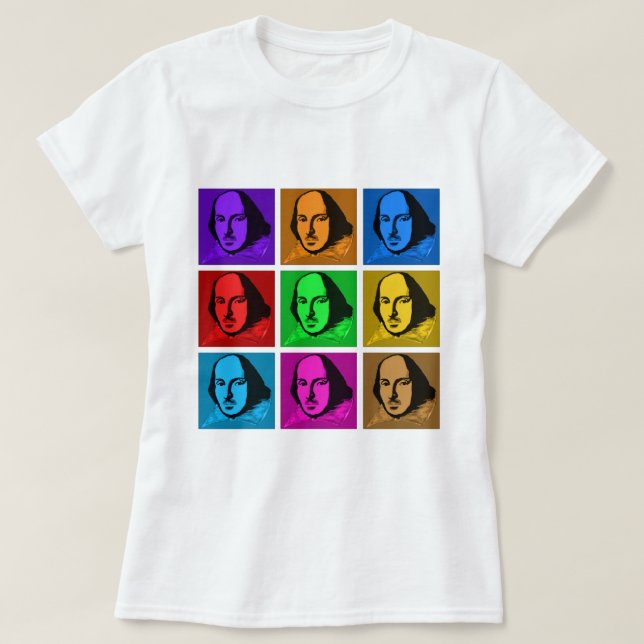 Camiseta Arte pop Shakespeare (Diseño del anverso)