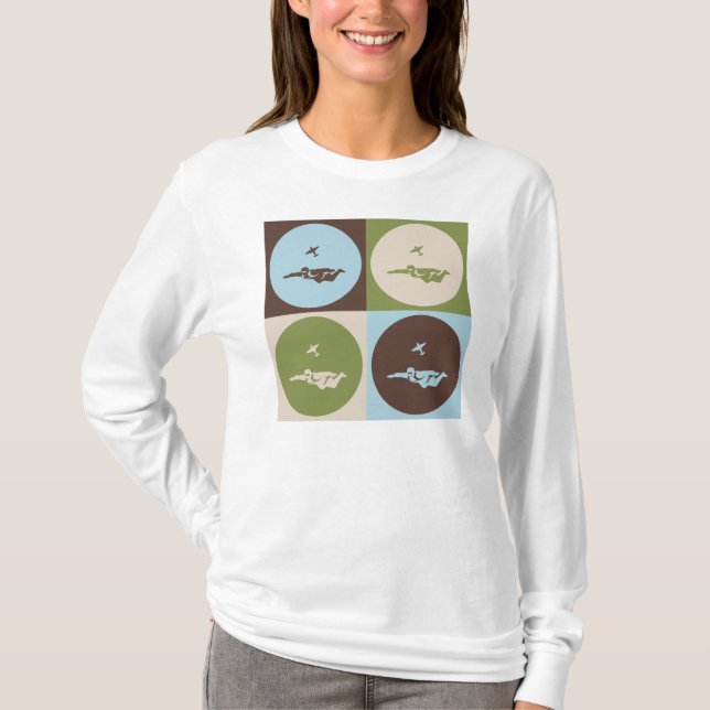 Camiseta Arte pop Skydiving (Anverso)