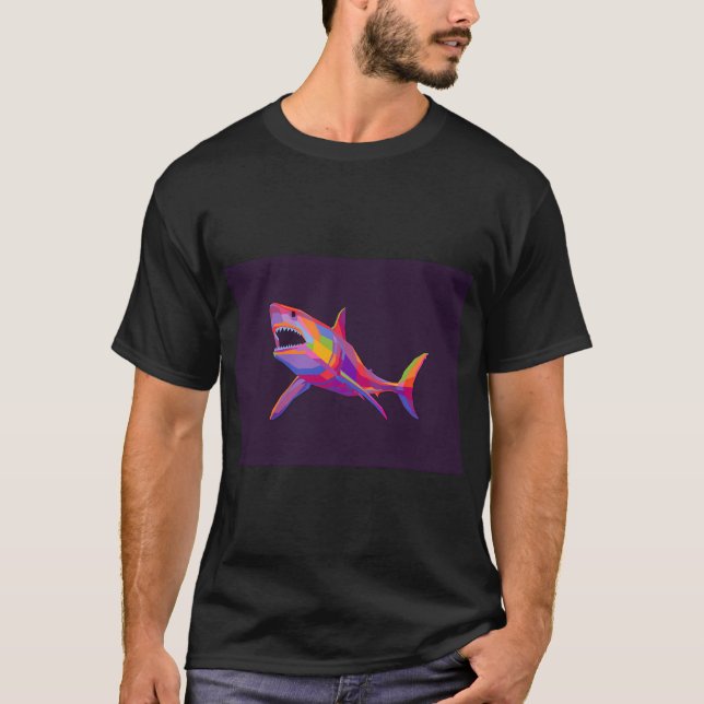 Camiseta Arte Pop Tiburón 001 (Anverso)
