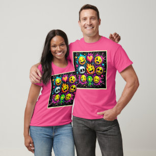 Camiseta Arte pop vibrante de Emoji