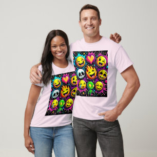 Camiseta Arte pop vibrante de Emoji