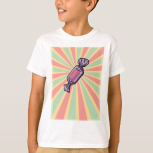 Camiseta Arte Pop Vintage de Caramelo Envuelto